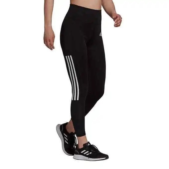ADIDAS AEROREADY Lightweight High Rise 3-Stripe Mesh 7/8 Leggings Size Small - Picture 13 of 16